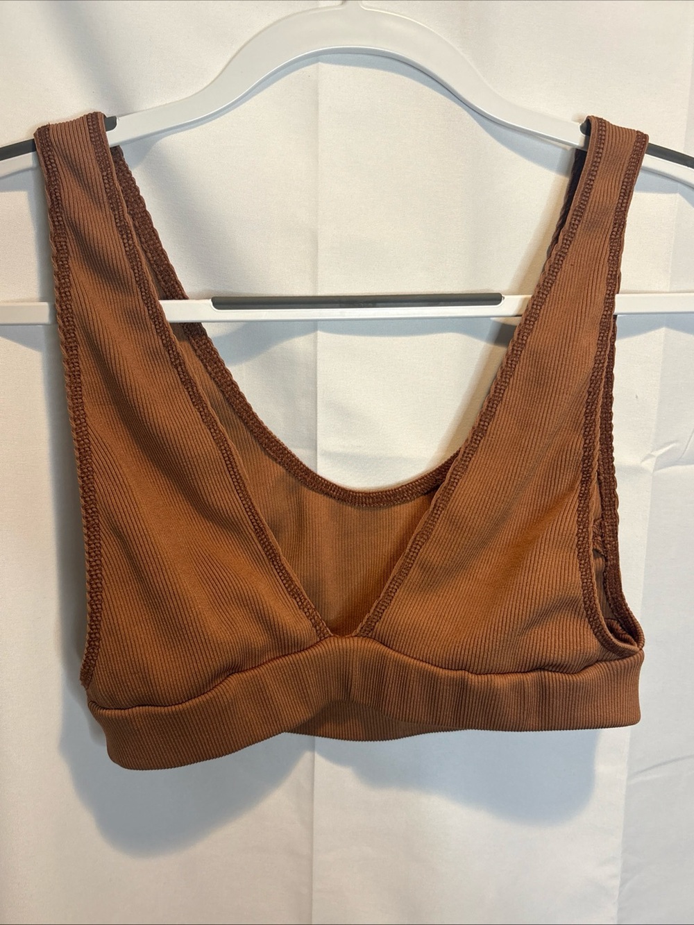 Tiger Mist Ribbed Two-Piece Active Set in Rust Brown - Picture 8 of 13